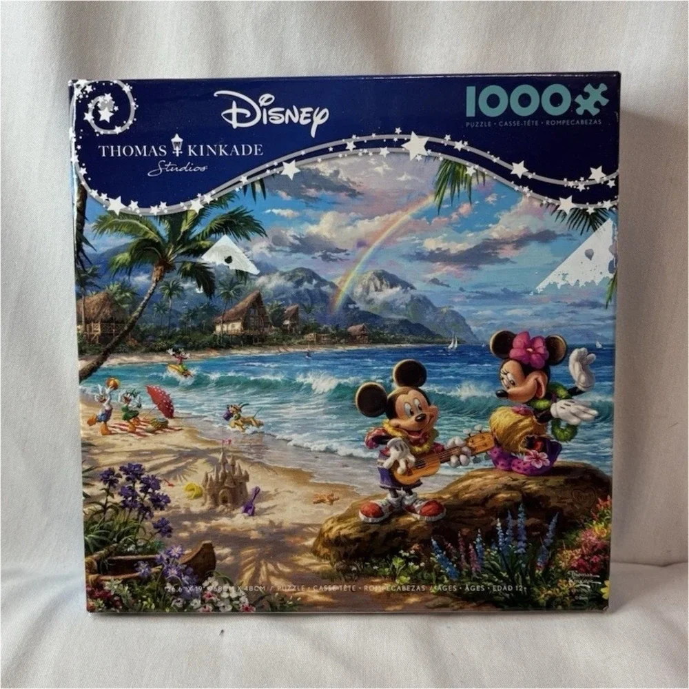 Ceaco Thomas Kinkade Disney Mickey & Minnie Hawaii 1000 Piece Puzzle NIP